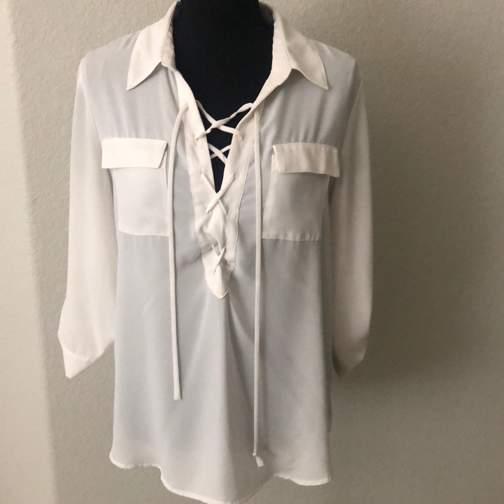 I.N white blouse.   Medium